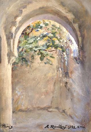 Tree Lined Arcade in Tunis