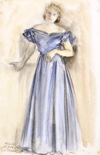 Young Woman in a Blue Dress