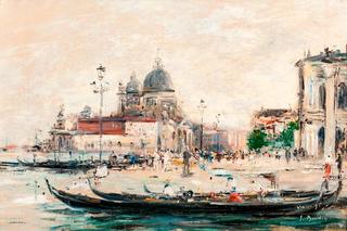 Venice, The Mole at the Entrance to the Grand Canal and and the Salute