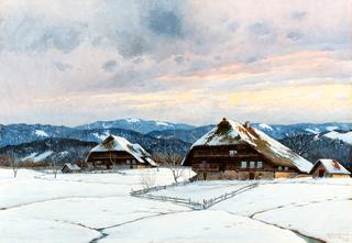 Farm Houses at Kinzigtal Valley in the Evening