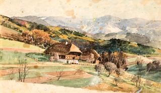 Black Forest House in a Hilly Autumn Landscape