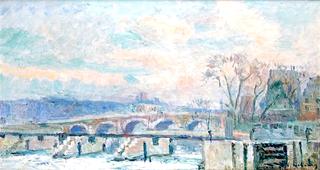 Paris, the Monnaie Lock and View of the Quays