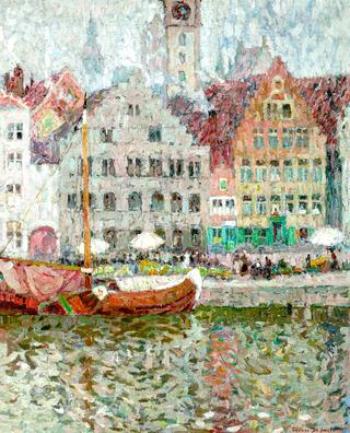 Ghent, the Graslei (Herb Quay)