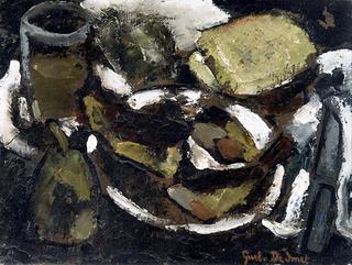 Still Life with Pear and Herring