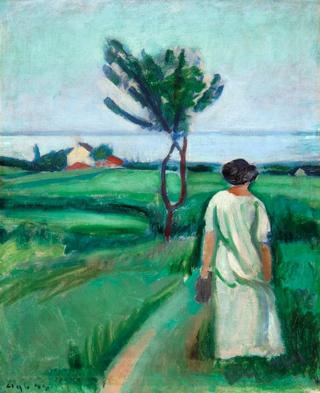 Woman in a White Dress