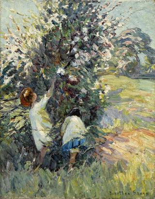 Children Picking Blossoms