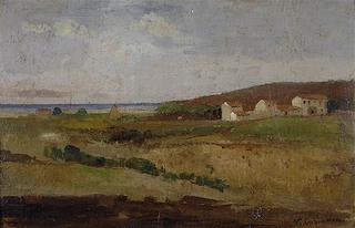 Landscape of Farm near Sea