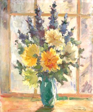 Floral Still Life by a Window