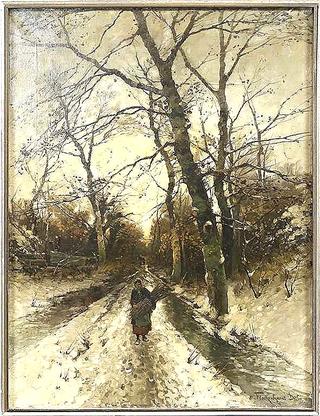 On the wintry snowy path
