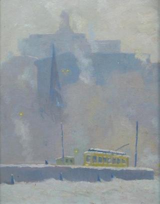 Cityscape with Streetcar