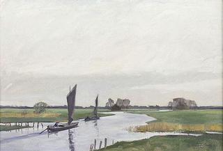 Peat barges on the Hamme