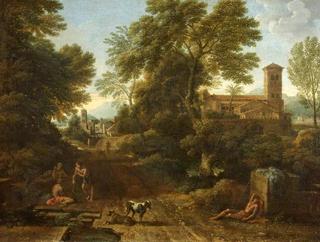 Classical Landscape with Figures on a Road