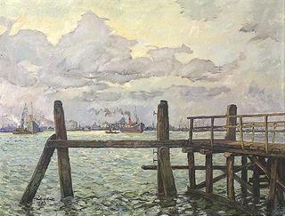 View of the port of Rotterdam
