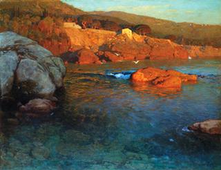 Sunset at Fiascherino in Liguria