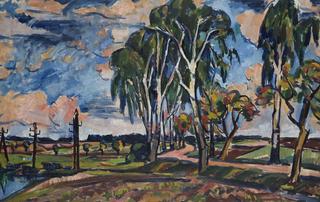 Landscape with Birches Near Tučapy by Soběslav