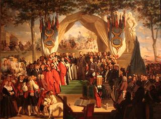 Inauguration de la statue de Henri IV sur la place Royale de Pau (study)