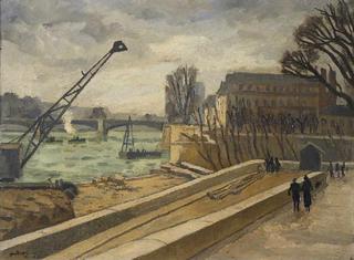 Le port quai Henri IV à Paris ( Henry IV Quai in Paris)