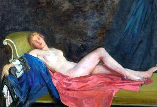 Reclining nude, the artist's wife Jane