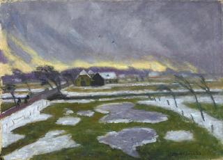 March storm with snow melt