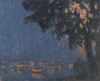 Fireworks on the Alster (Lampionboats)