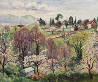 Swiss Landscape in Spring