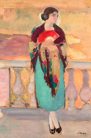 Young Girl with Fan