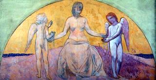 Charity: A Sketch (A Woman Distributing Gifts to Two Winged Children)
