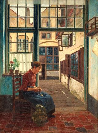 At the kitchen entrance