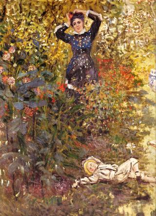 Camille and Jean Monet in the Garden at Argenteuil