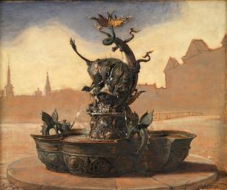 Sketch for Dragespringvandet (the Dragon Fountain)