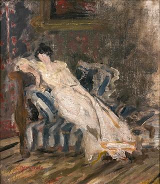 Elegant Lady in an Interior