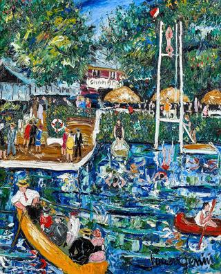 Boating at the Island of Love in Nogent