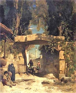 A la porte d'une ville d'Asie mineure (Entrance to a House in Asia Minor)