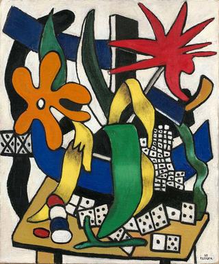 Three Flowers and Dominos