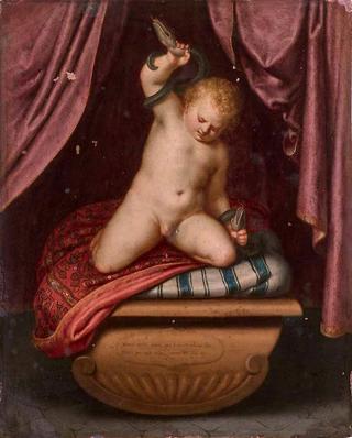 Hercules in the Cradle Smothering Snakes