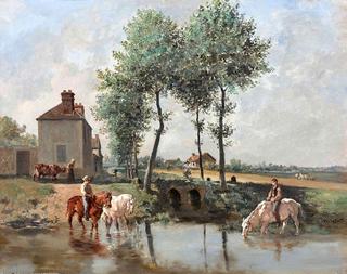 Horses at the Watering Place