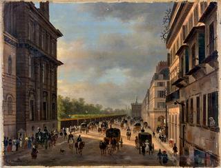 A View of the rue de Rivoli, Paris