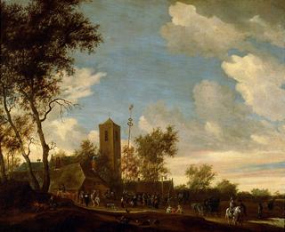 Gathering under the Maypole