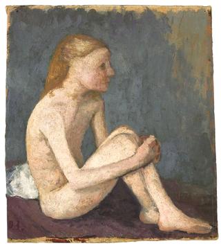 Seated girl profile