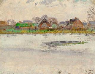 Kleinborstel with flooded Alster