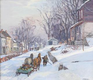Snow scene, Lumberville, Pennsylvania