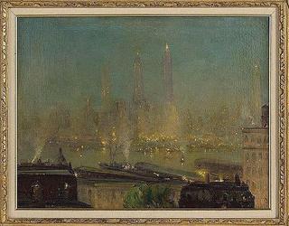 Nocturne: Manhattan Skyline Seen from Brooklyn