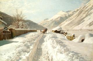 Winter In Ponte-Campovasto, Switzerland