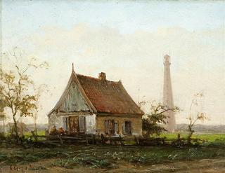 Landscape with Farmhouse and Lighthouse