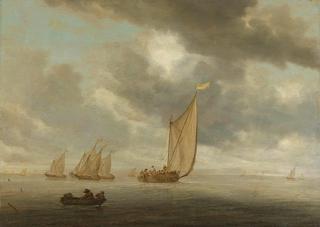 Sailing Ships on an Inland Waterway