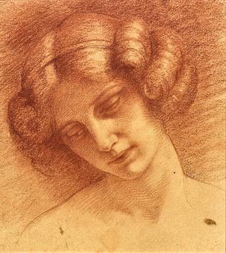 Visage de femme pensive