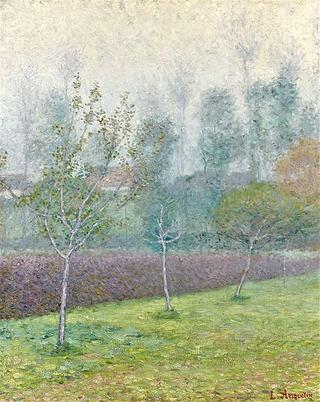 Landscape with three trees