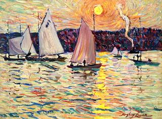 Sunset and Sailboats