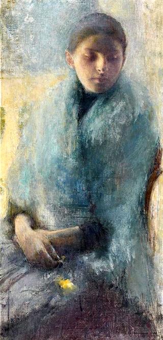 Jeune fille en bleu