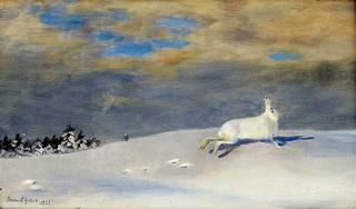 Hare in a Winter Landscape